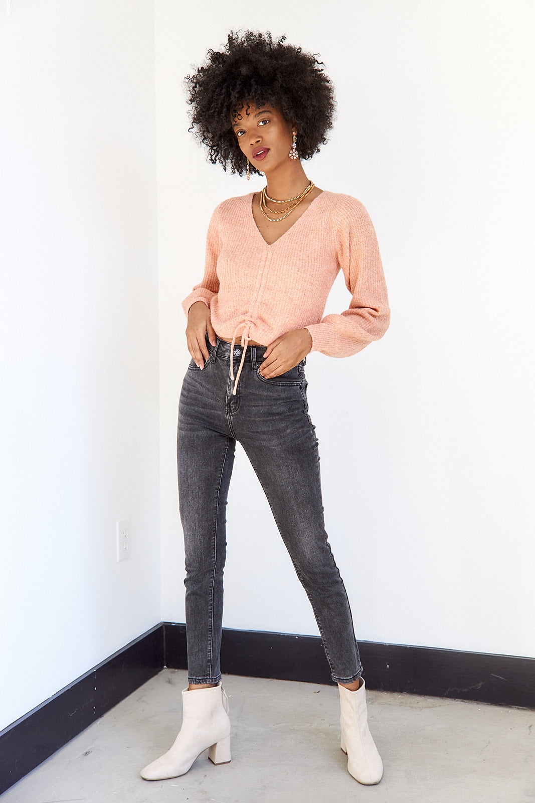 SALE - Arleigh Rouched Sweater - fab'rik