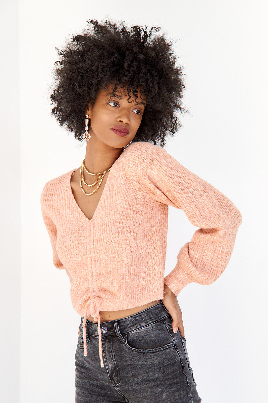 SALE - Arleigh Rouched Sweater - fab'rik