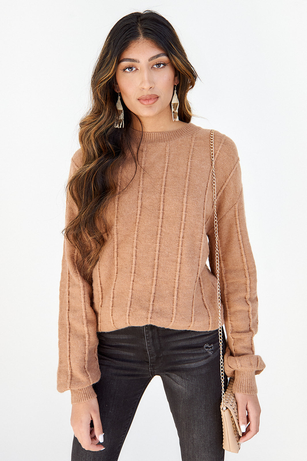 SALE - Nailah Textured Sweater - fab'rik