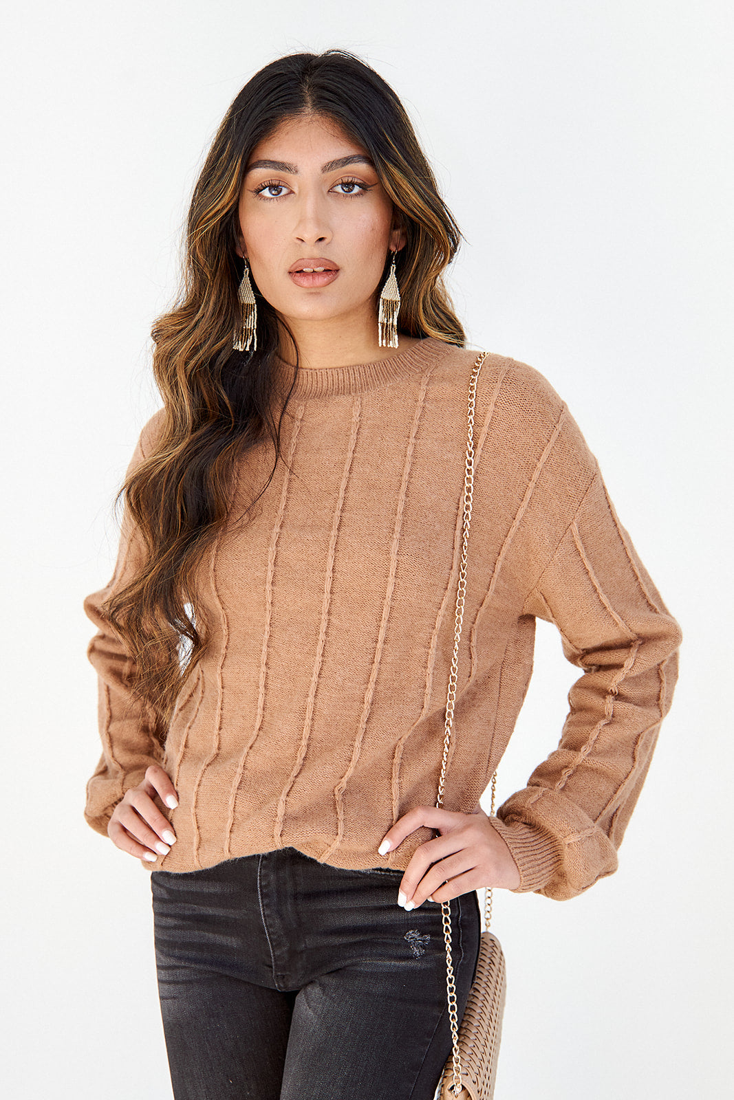 SALE - Nailah Textured Sweater - fab'rik