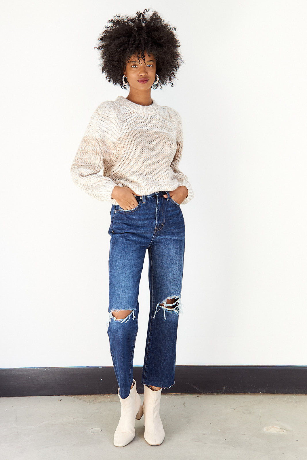 SALE - Lou Balloon Sleeve Sweater - fab'rik