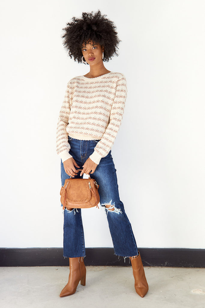 SALE - Lemmie Floral Detail Sweater - fab'rik