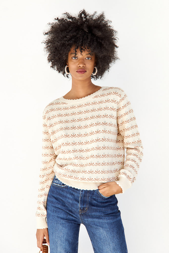 SALE - Lemmie Floral Detail Sweater - fab'rik