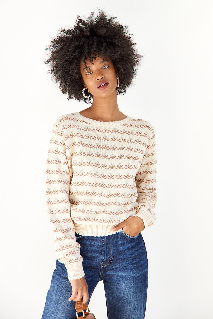 SALE - Lemmie Floral Detail Sweater - fab'rik