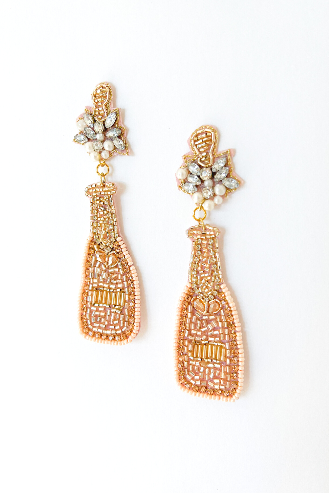 Juliana Beaded Champagne Bottle Earrings - fab'rik