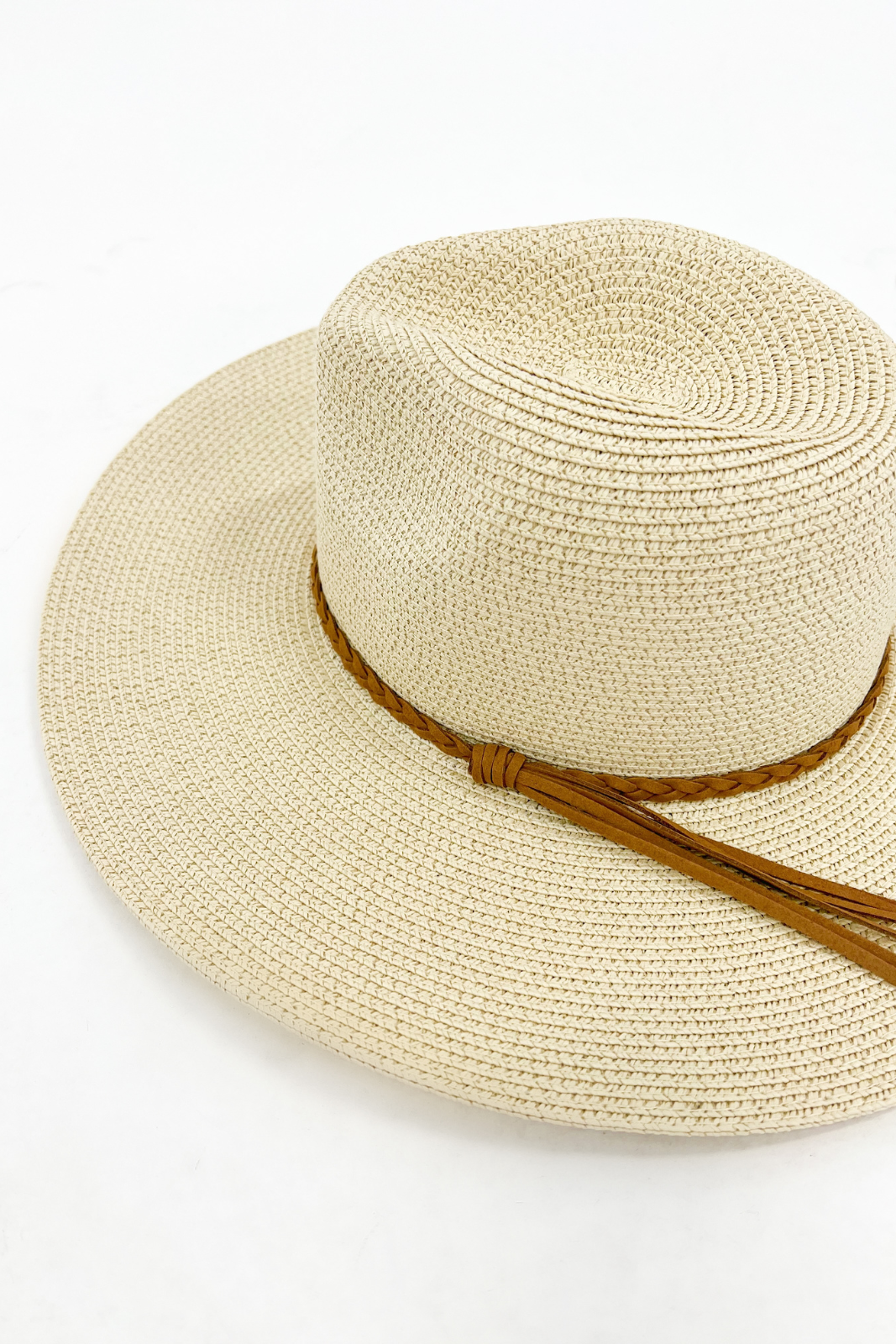Sandy Faux Leather Strap Hat - fab'rik
