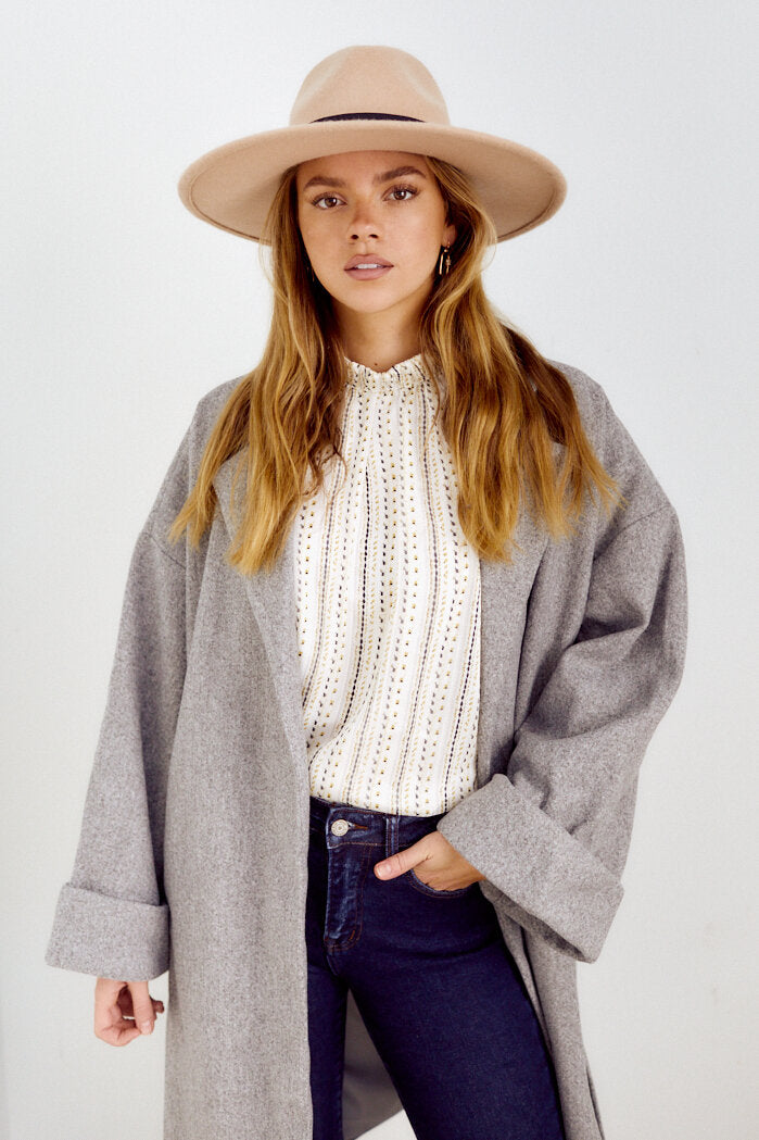 SALE - Dallas High Neck Printed Blouse - fab'rik