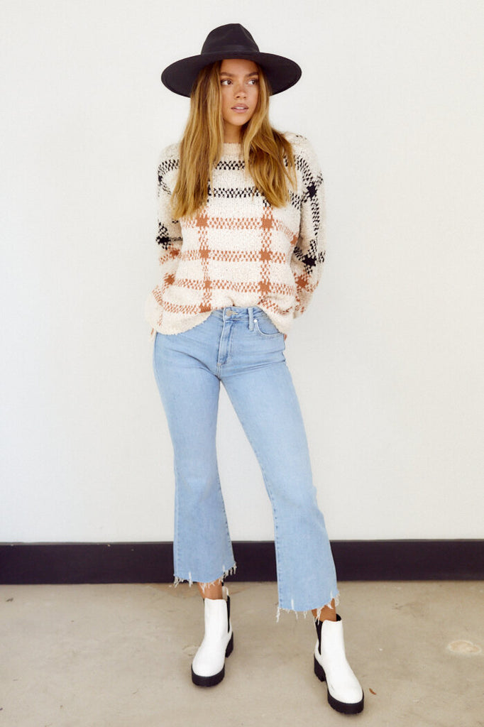 SALE - Marcie Plaid Sweater - fab'rik