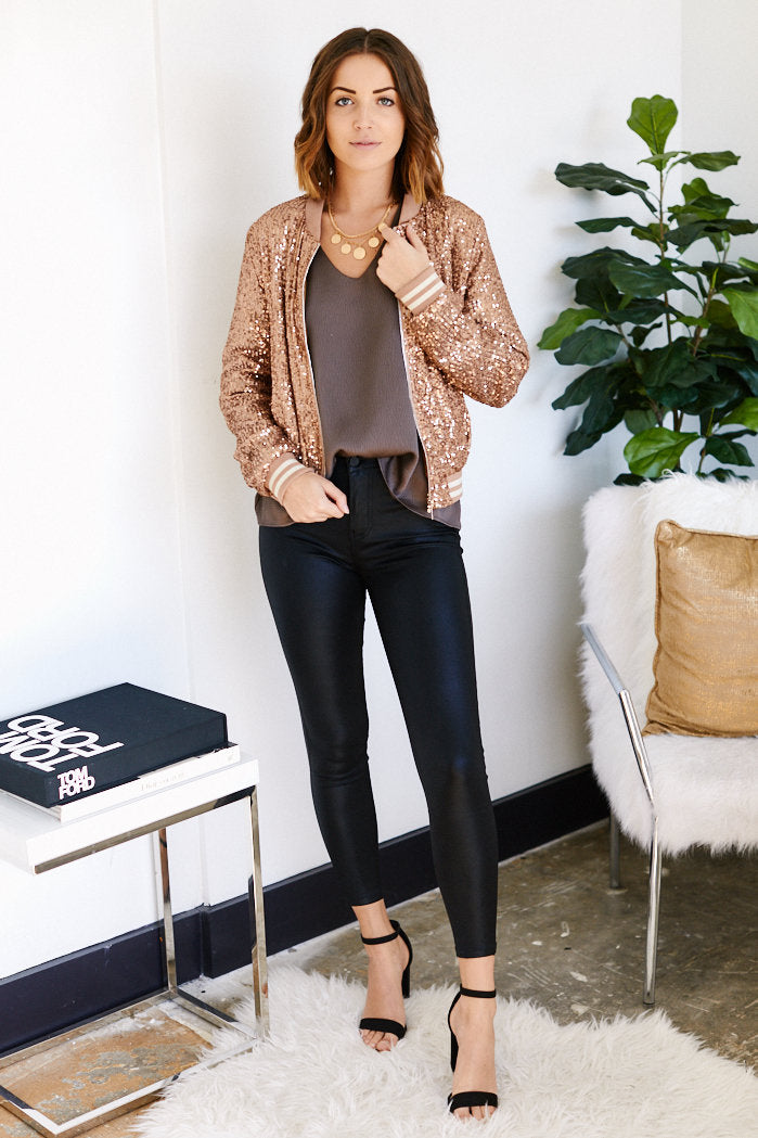 Cher Allover Zip Sequin Jacket - fab'rik