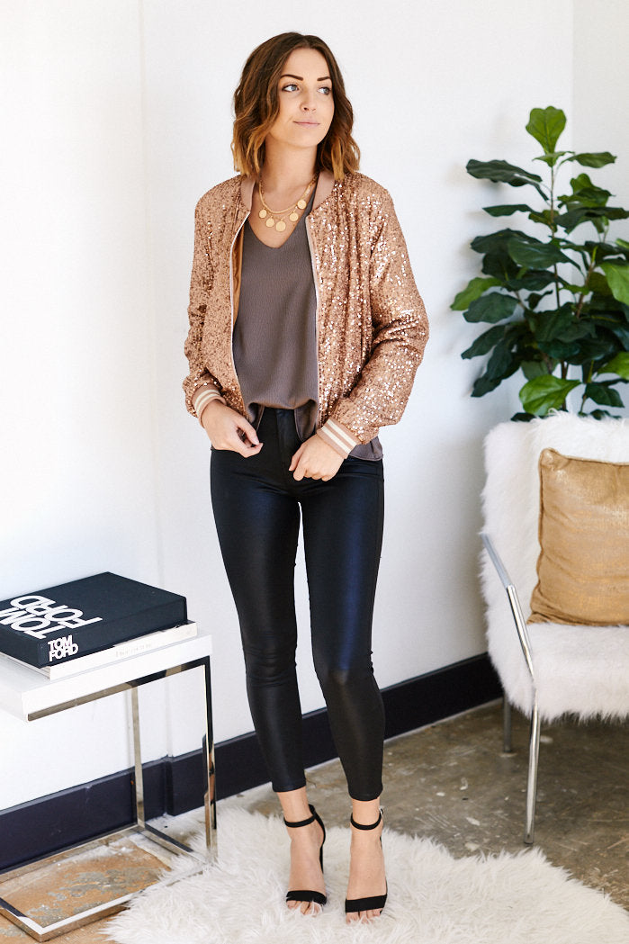 Cher Allover Zip Sequin Jacket - fab'rik