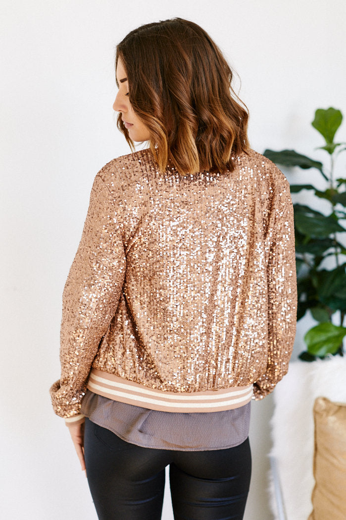 Cher Allover Zip Sequin Jacket - fab'rik