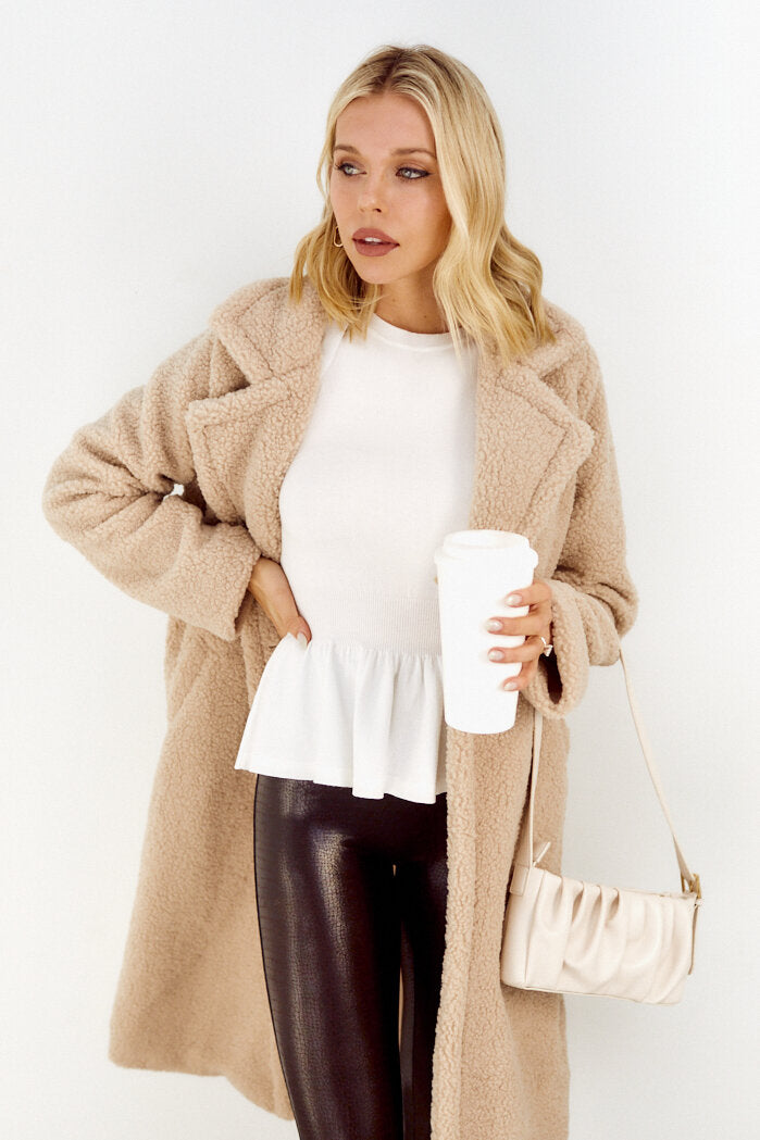 SALE - Sibley Faux Shearling Coat - fab'rik