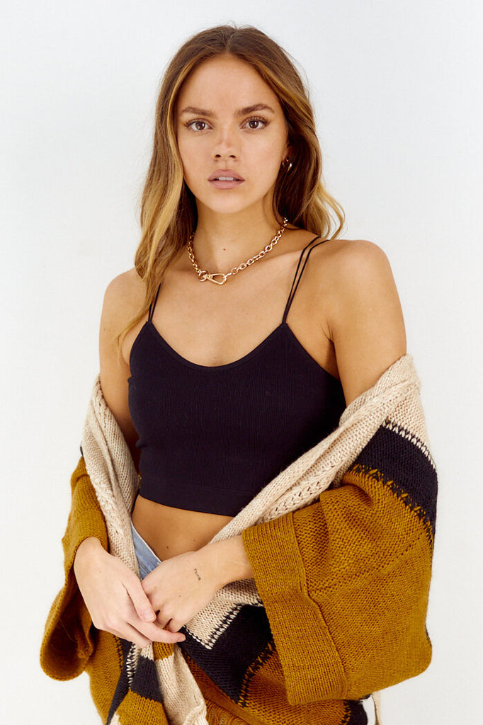 Charlie Elastic Strap Ribbed Brami - fab'rik