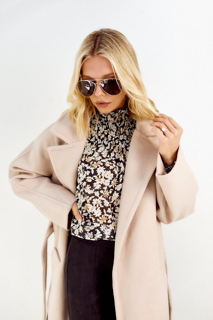 SALE - Palma Long Sleeve Printed Blouse - fab'rik