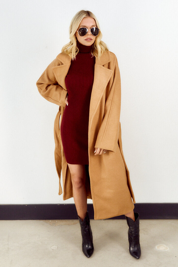 SALE - Binney Calf Length Coat - fab'rik