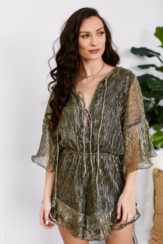 Lizzy Metallic Romper - fab'rik