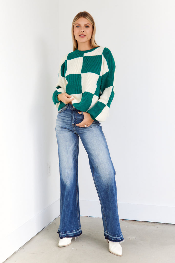 Reagan Wide Leg High Waisted Jeans - fab'rik