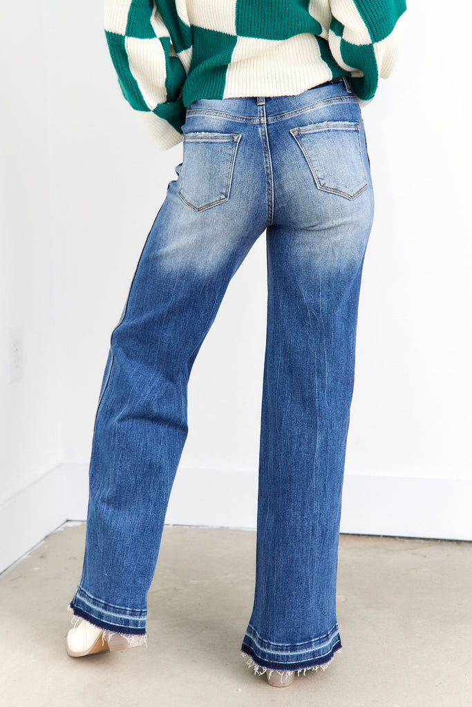 Reagan Wide Leg High Waisted Jeans - fab'rik