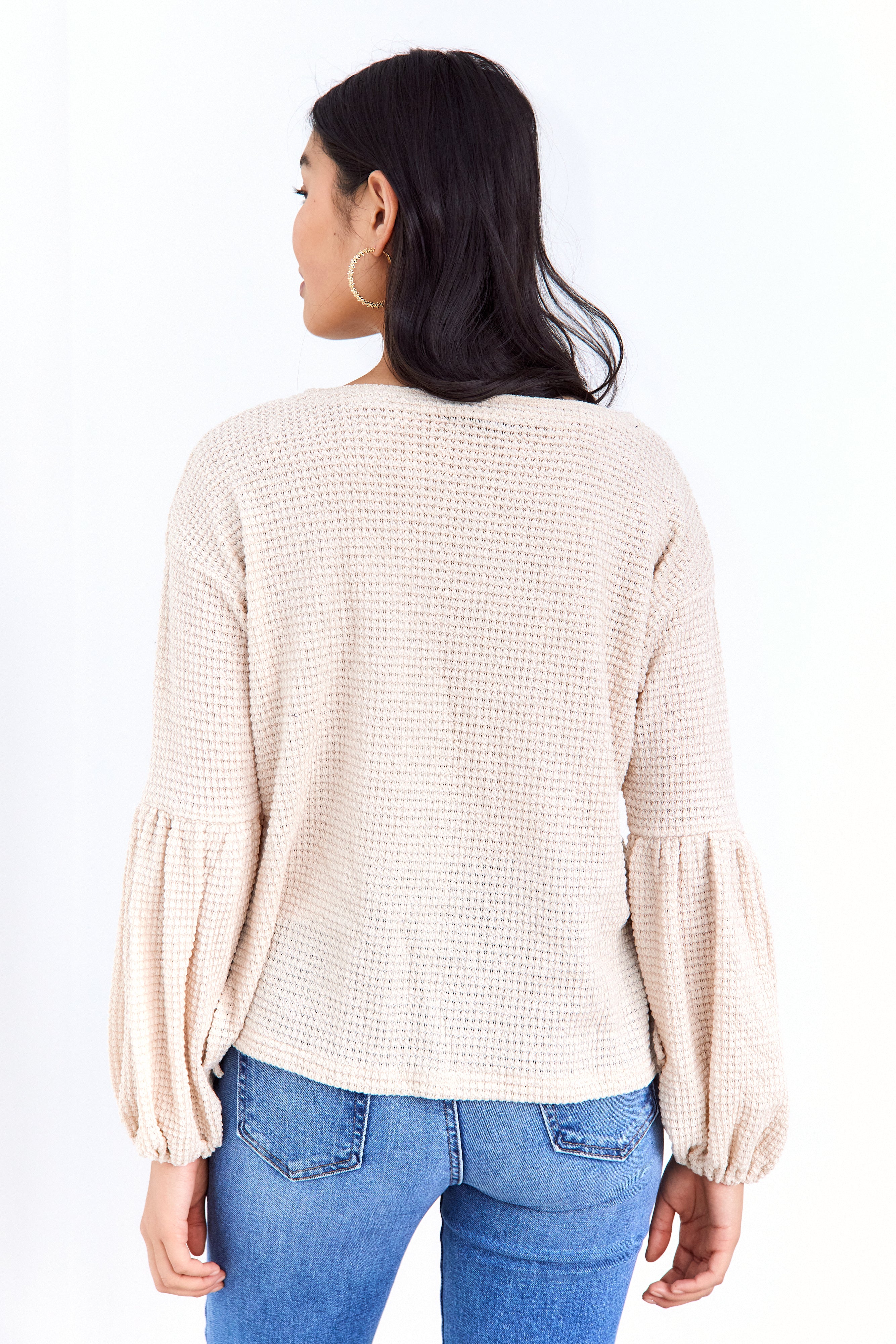 Cali Waffle Knit Top - fab'rik