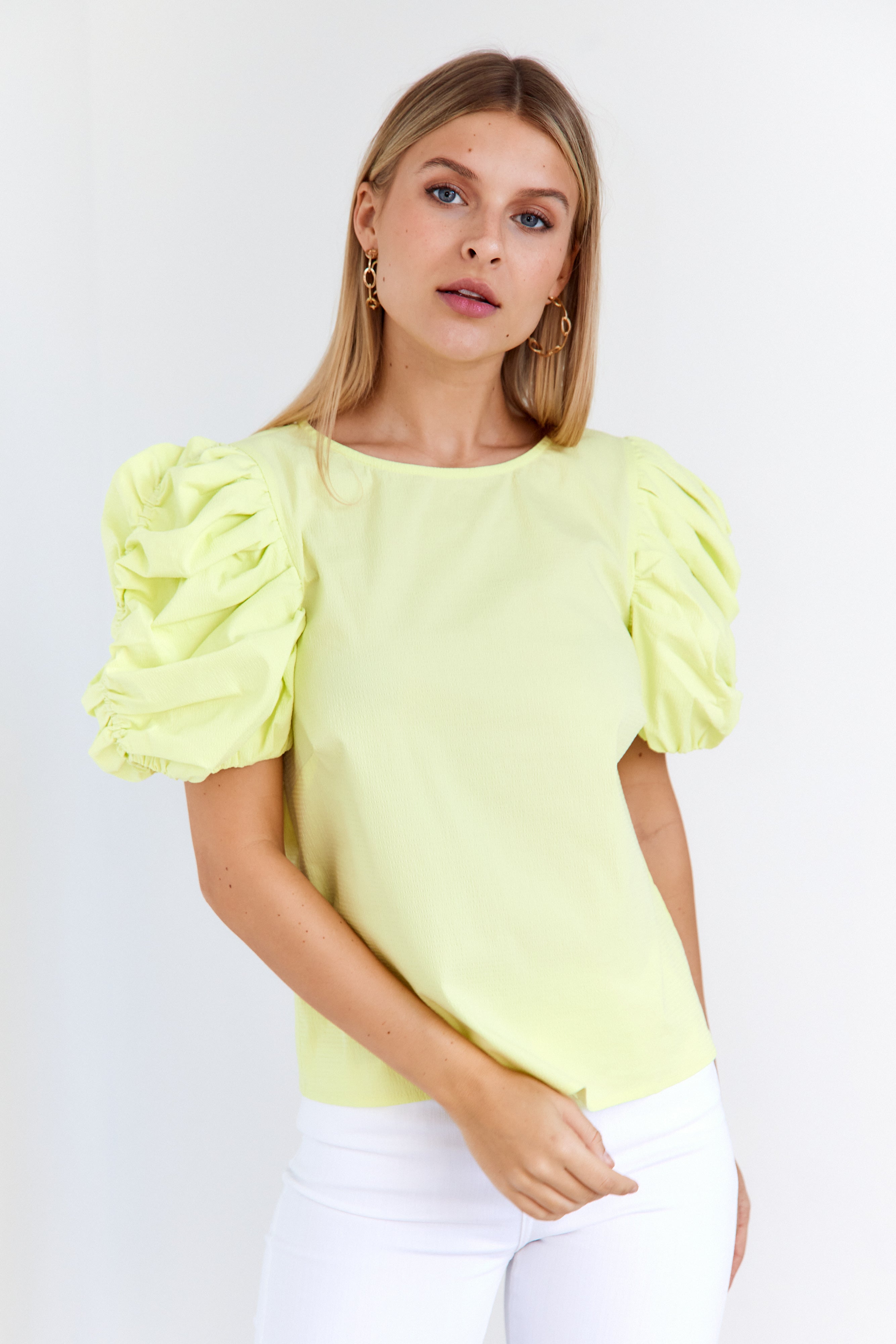 Denver Voluminous Sleeve Knit Top - fab'rik