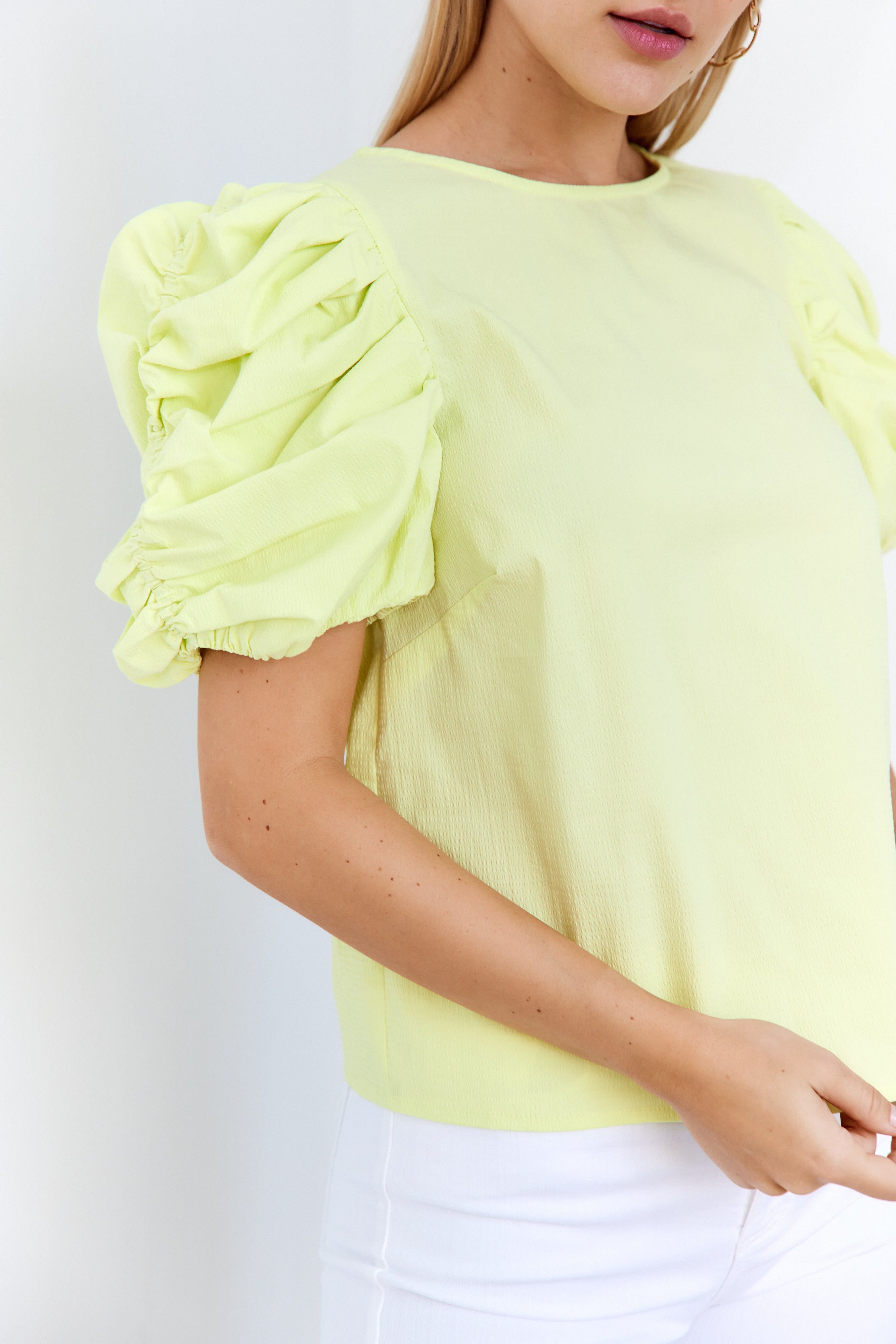 Denver Voluminous Sleeve Knit Top - fab'rik