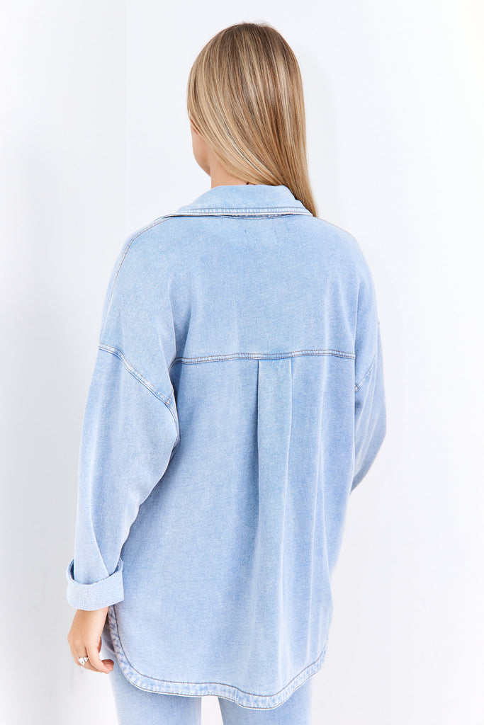 Z Supply All Day Knit Denim Jacket - fab'rik