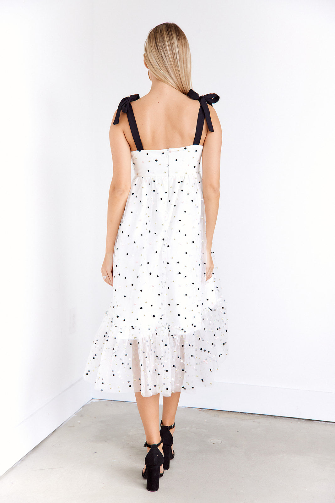 Stella Dotted Tulle Midi Dress - fab'rik