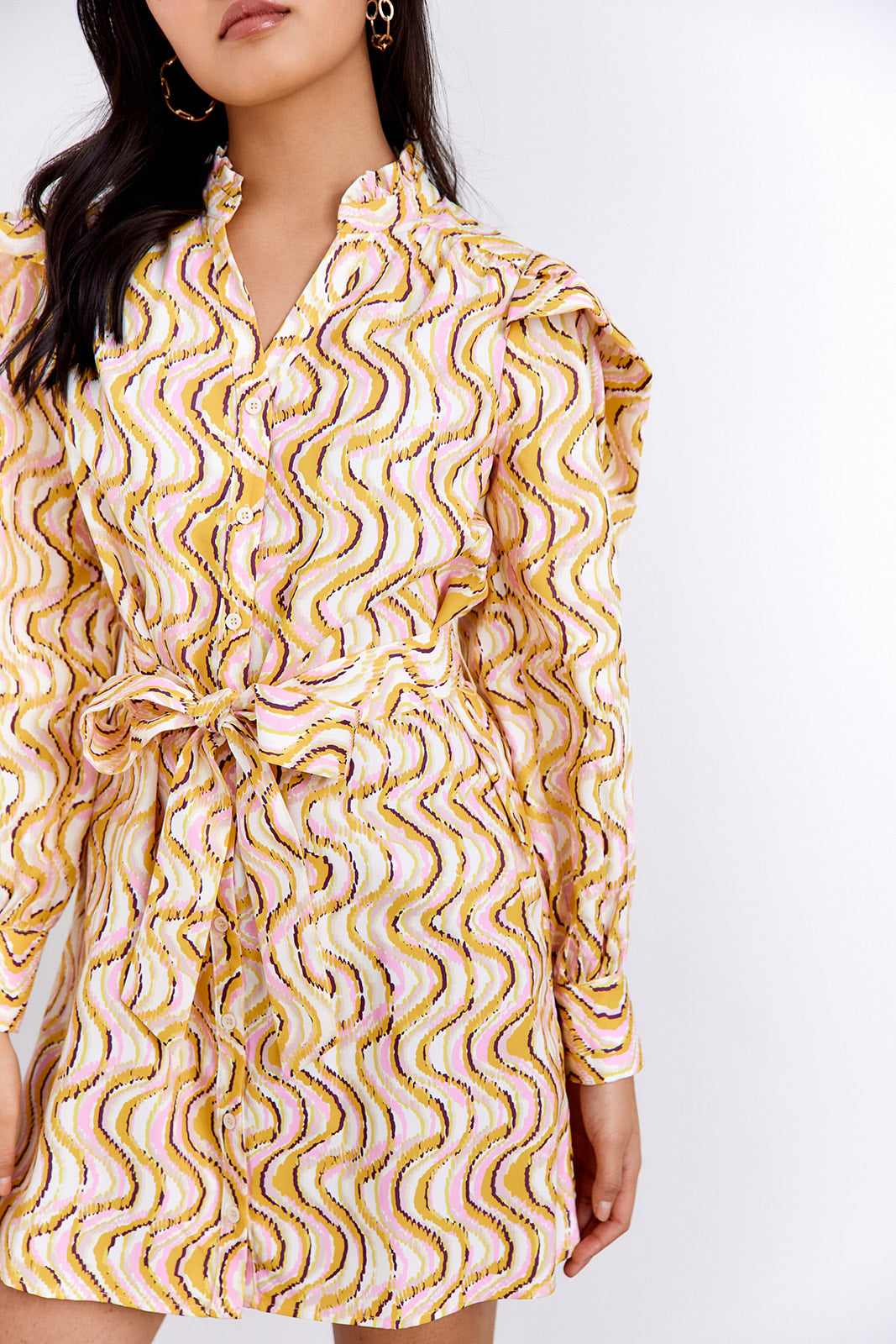 Dakota Printed Shirt Mini Dress - fab'rik