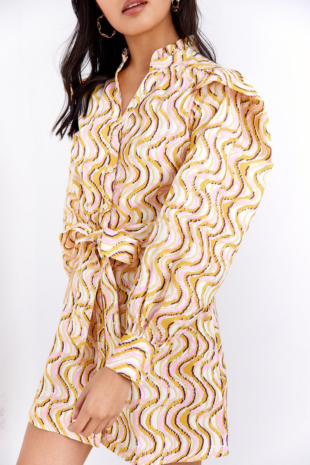Dakota Printed Shirt Mini Dress - fab'rik