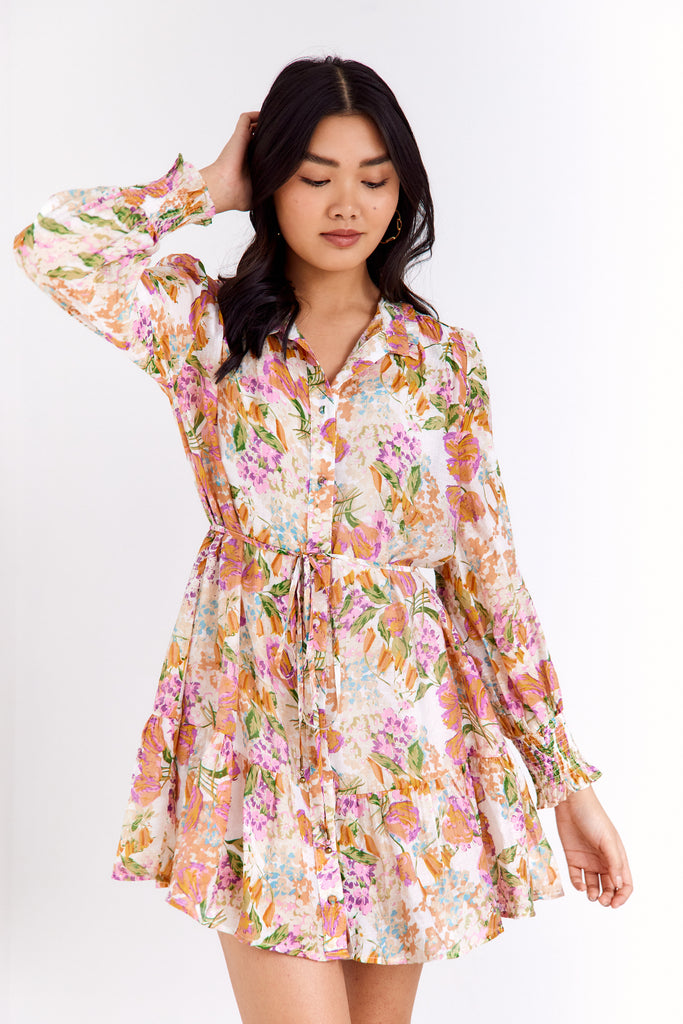 May Floral Tie Waist Dress - fab'rik