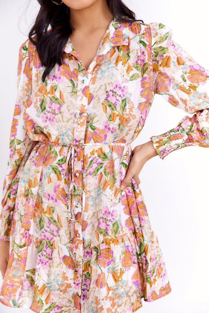 May Floral Tie Waist Dress - fab'rik