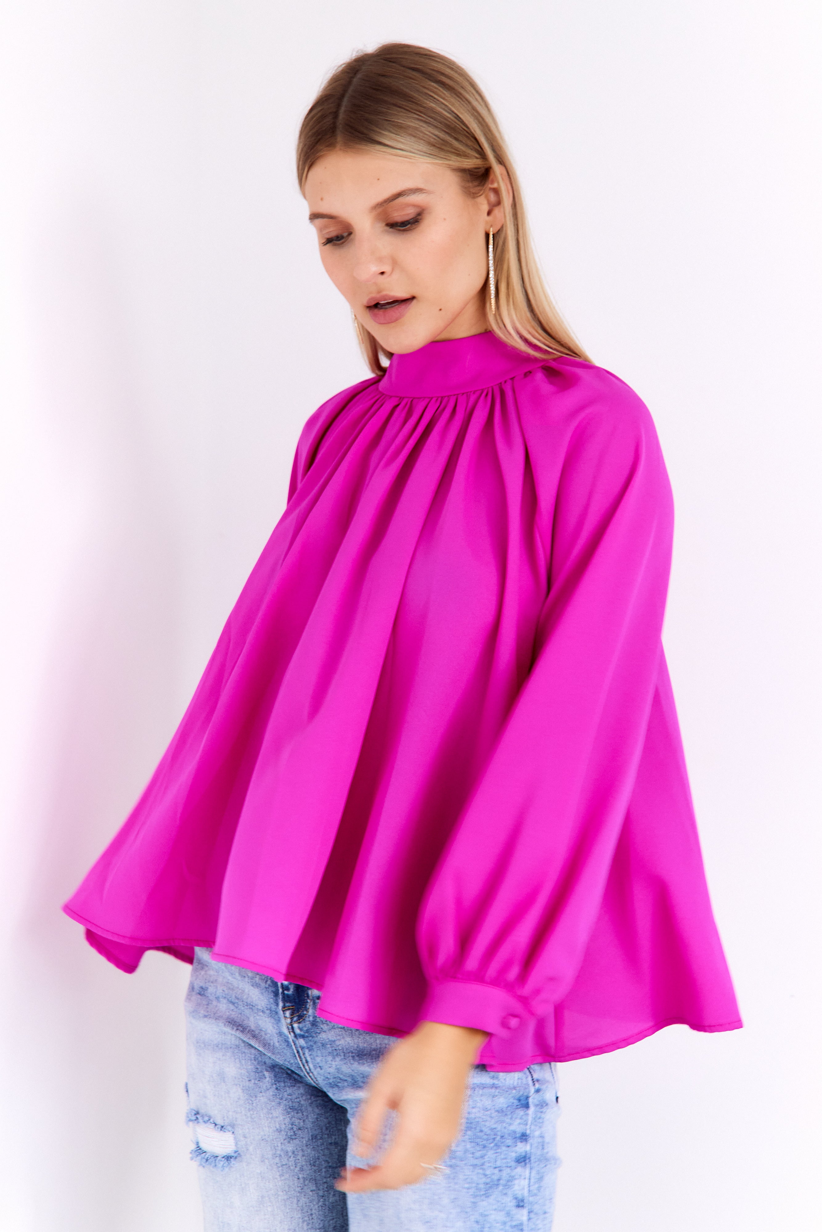 Kennedy Gathered Back Tie Blouse - fab'rik