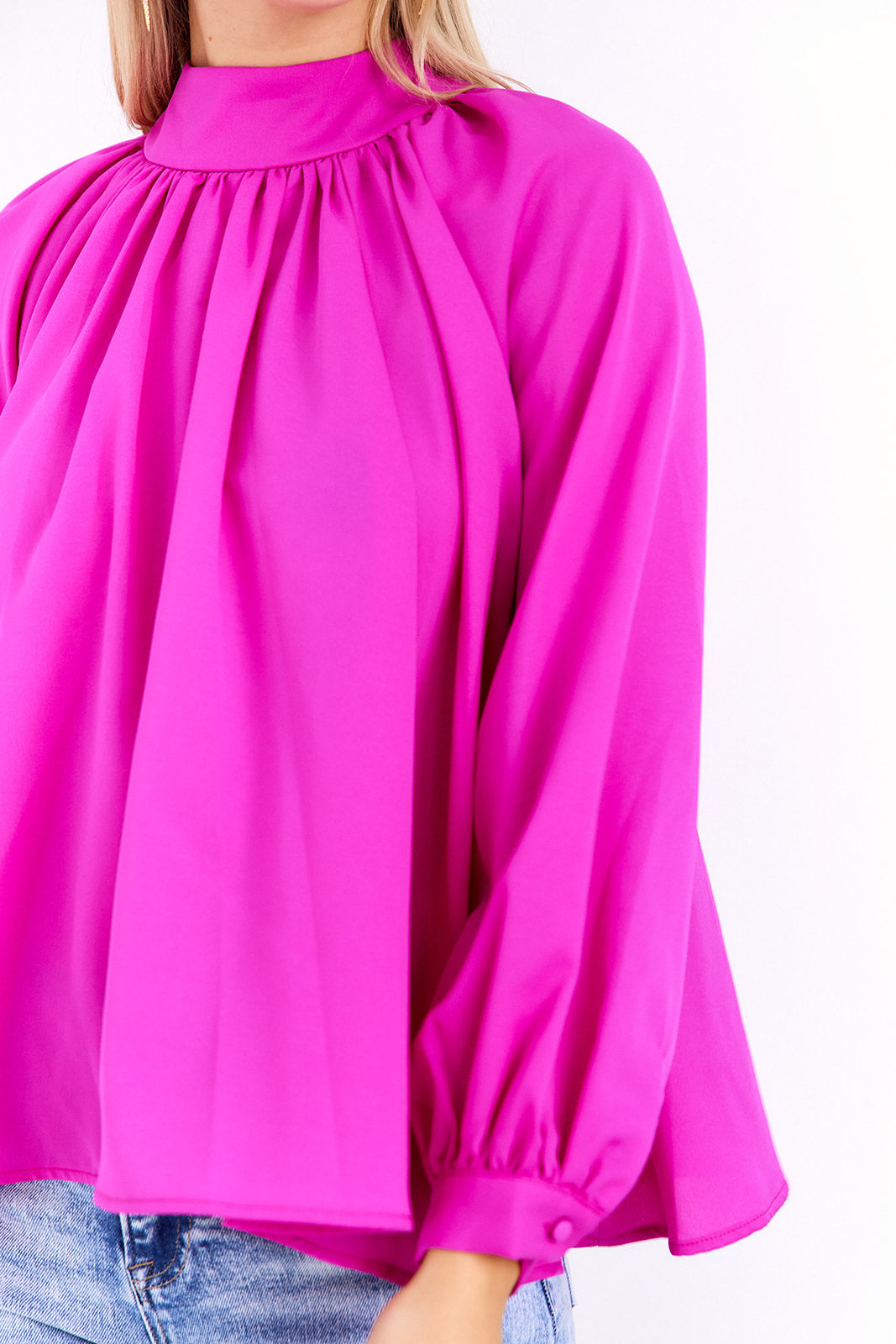 Kennedy Gathered Back Tie Blouse - fab'rik