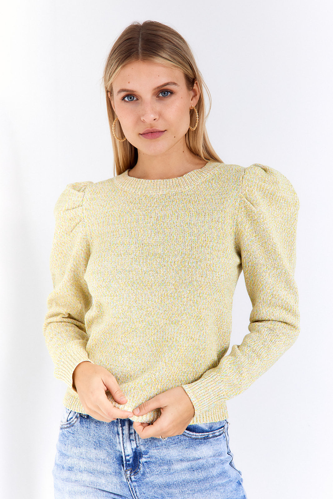 Aurora Speckled Crew Neck Sweater - fab'rik