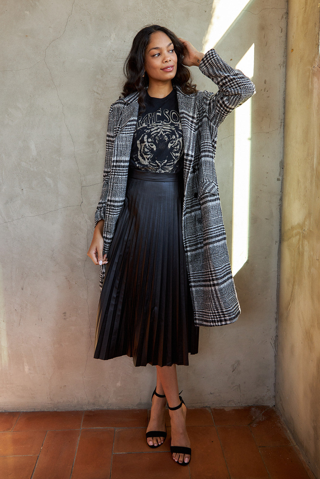 SALE - Carole Plaid Coat - fab'rik