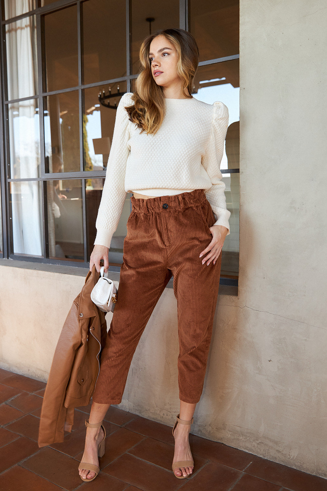 SALE - Asheville Corduroy Paperbag Pant - fab'rik