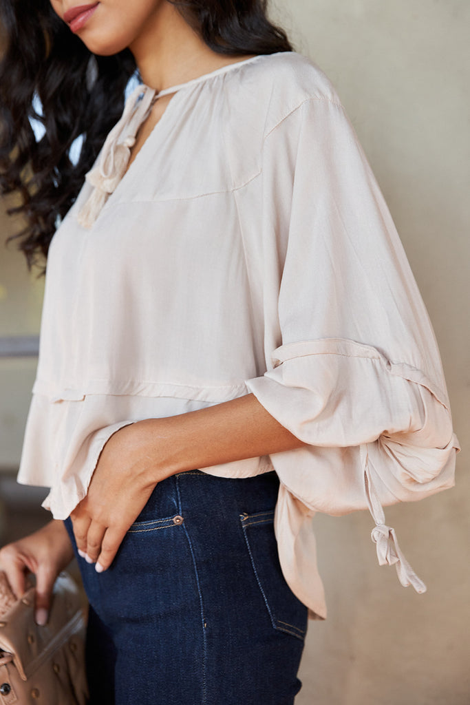 Rivera Tiered Long Sleeve Blouse - fab'rik