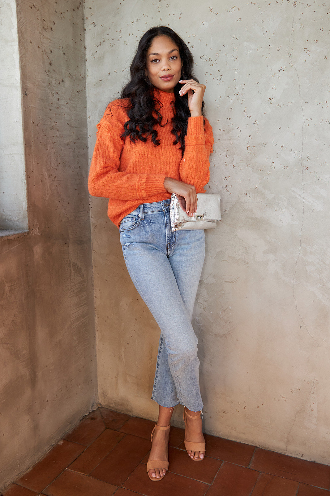 SALE - Etty Fringe Turtleneck Sweater - fab'rik