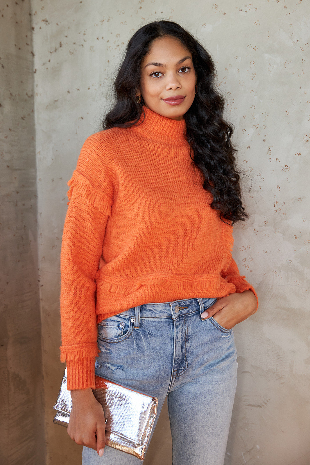 SALE - Etty Fringe Turtleneck Sweater - fab'rik