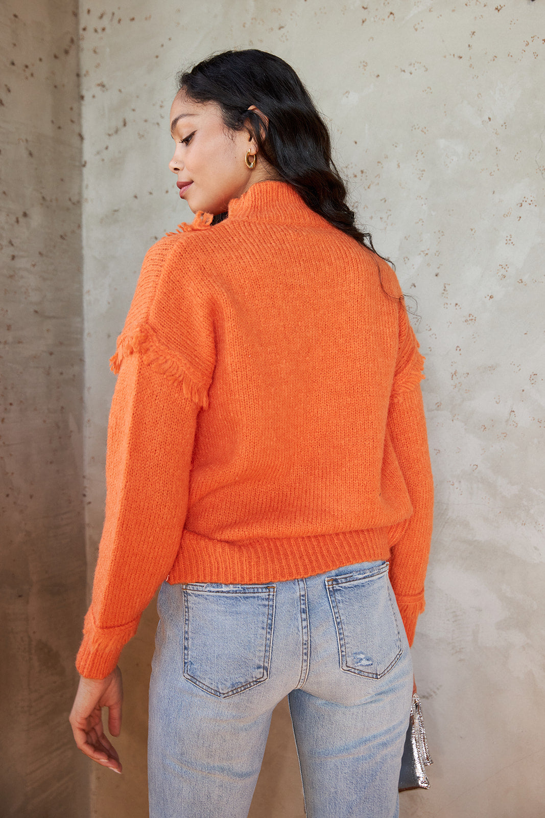 SALE - Etty Fringe Turtleneck Sweater - fab'rik