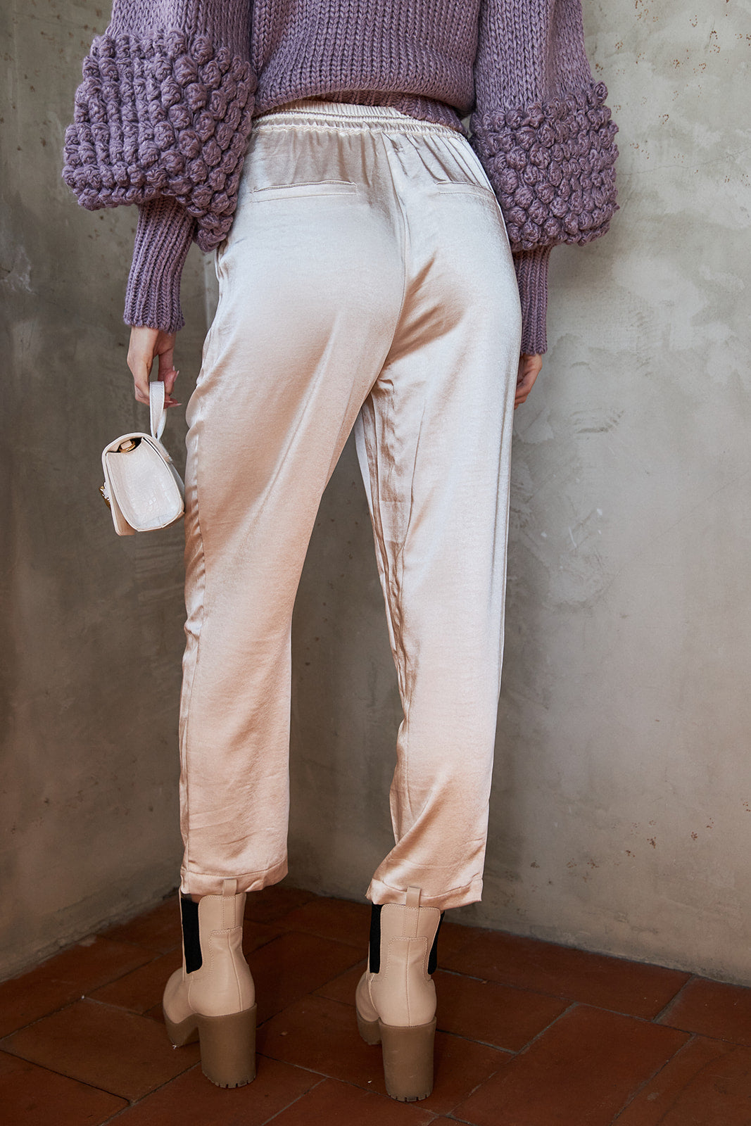 Atlas Cropped Satin Pant - fab'rik