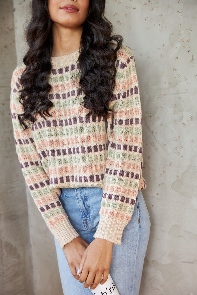 SALE - Kourt Dotted Striped Sweater - fab'rik