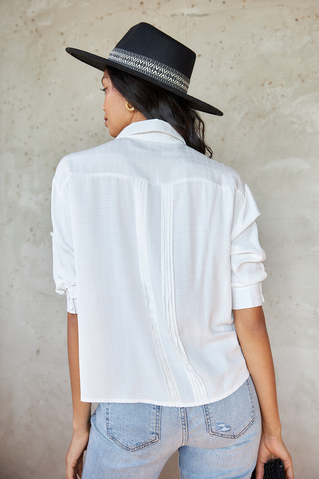 SALE - Kimball Collar Trim Top - fab'rik