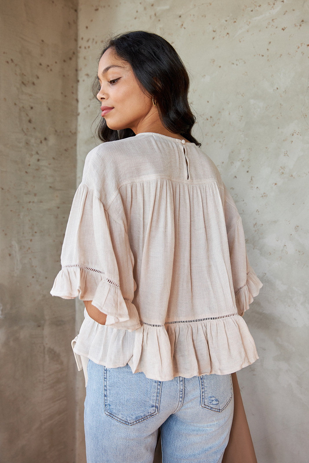 Celie Ruffle Detail Blouse - fab'rik
