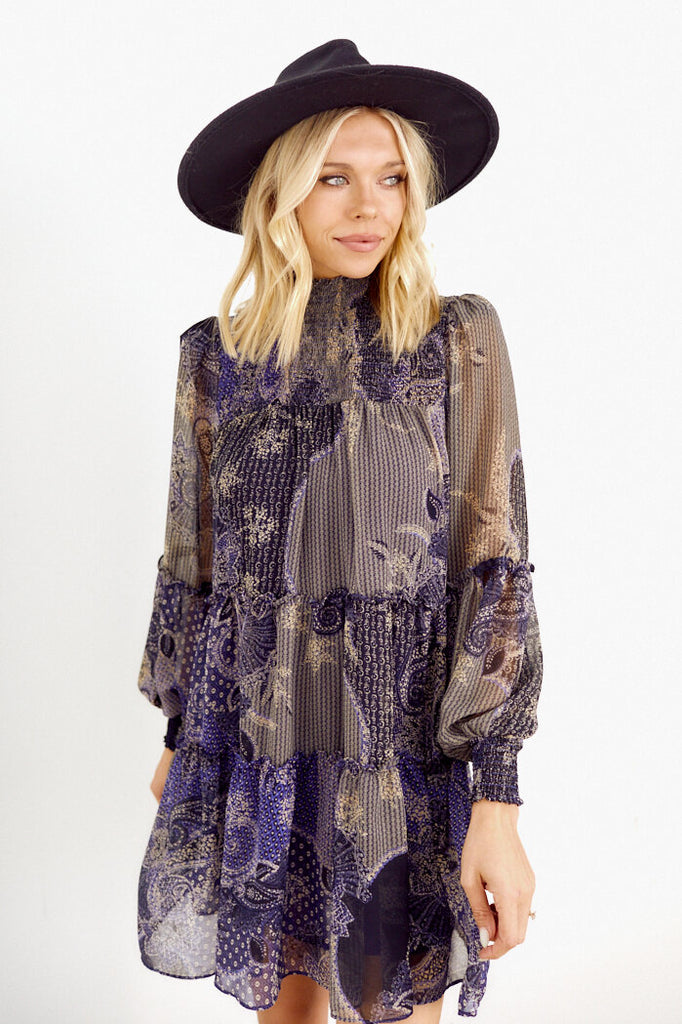 Stella Printed Smock Dress - fab'rik