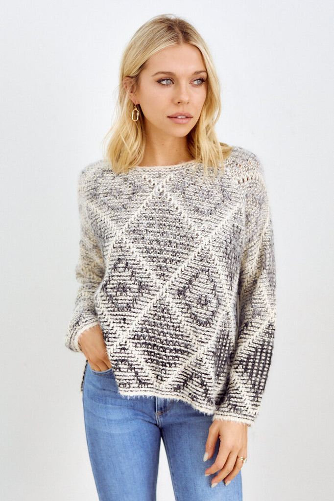 SALE - Celia Printed Sweater - fab'rik