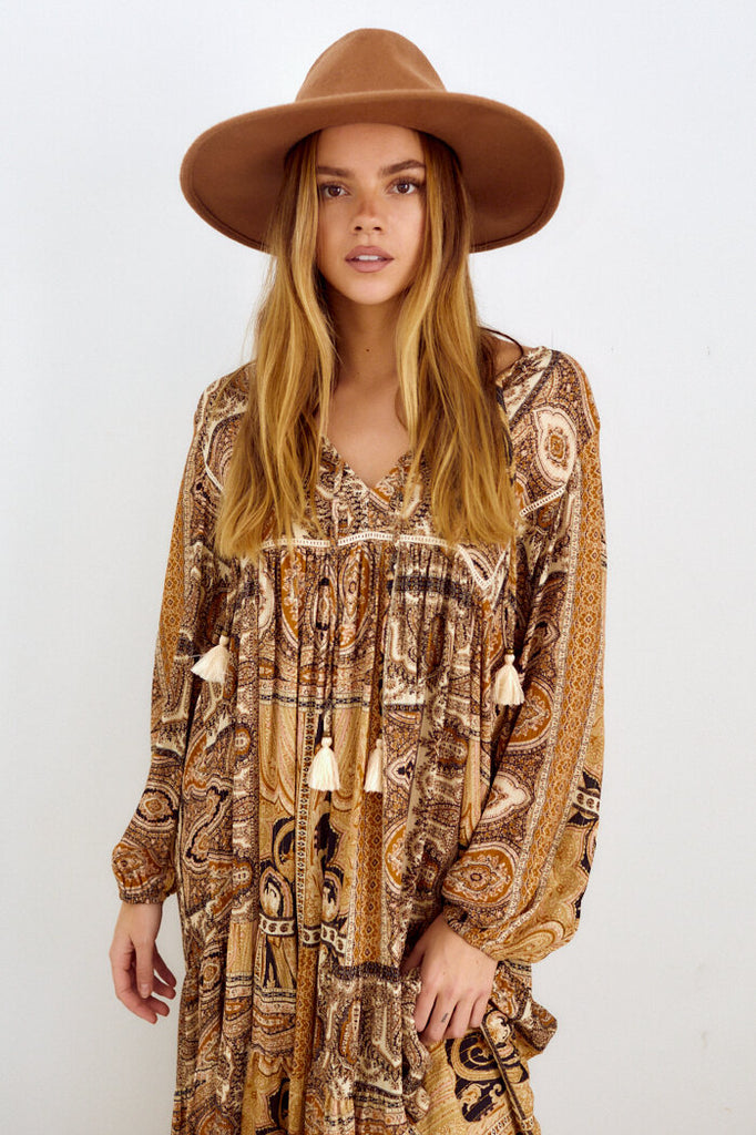 Sofia Printed Midi Dress - fab'rik