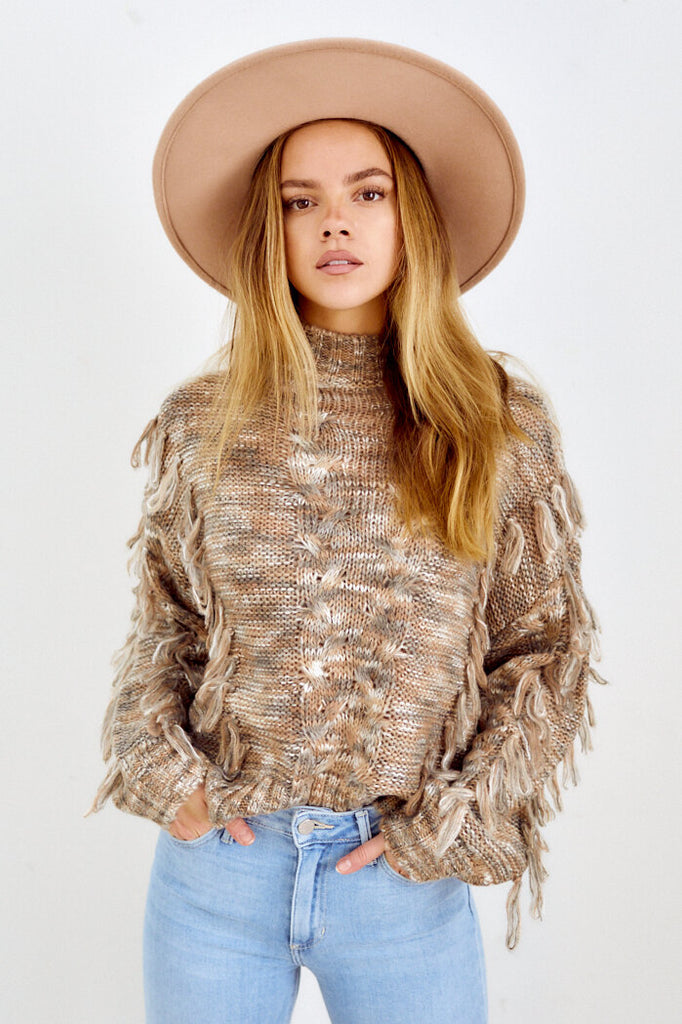 SALE - Kendall Fringe Sweater - fab'rik