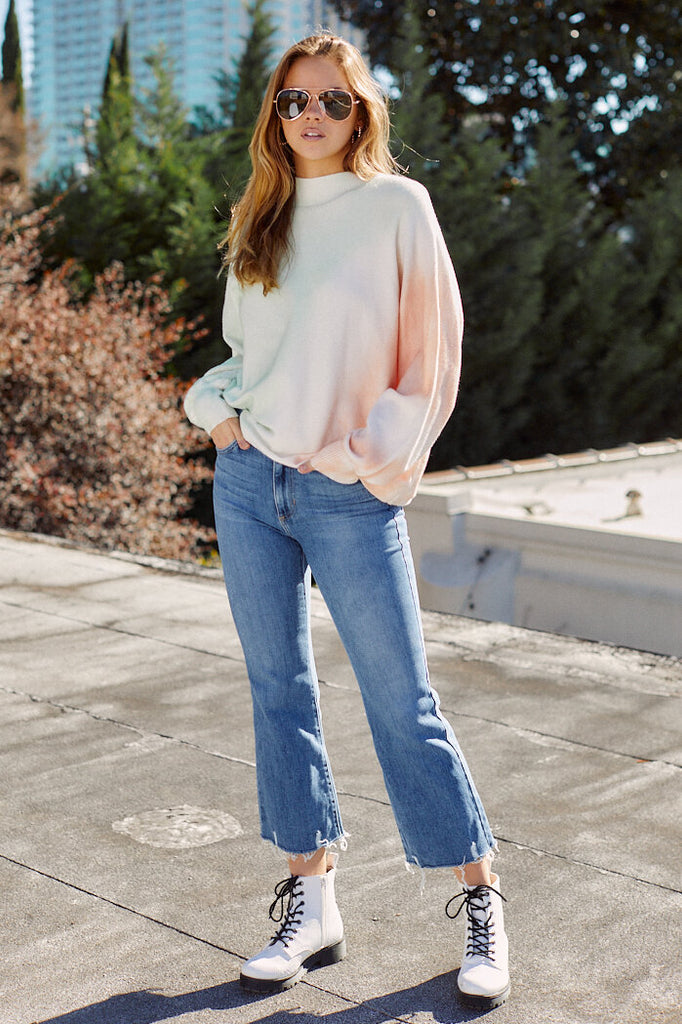 SALE - Birdie Tie Dye Ballon Sleeve Sweater - fab'rik