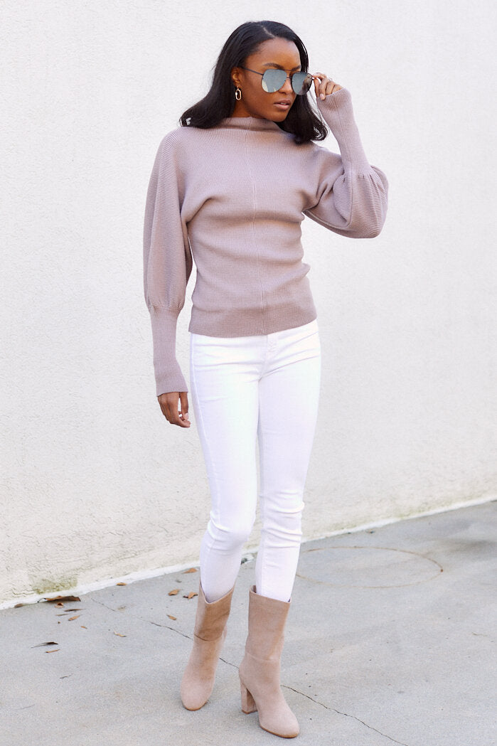 SALE - Loverly Balloon Sleeve Sweater - fab'rik